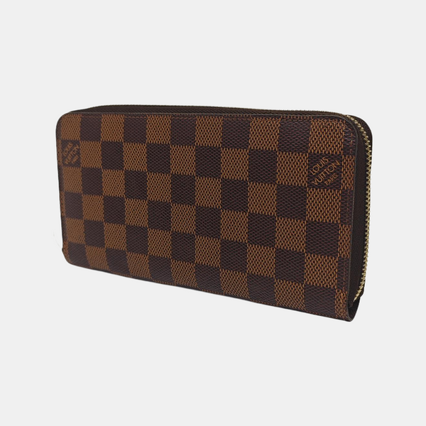 ZIPPY Damier Ebene Coated Canvas Brown Wallet