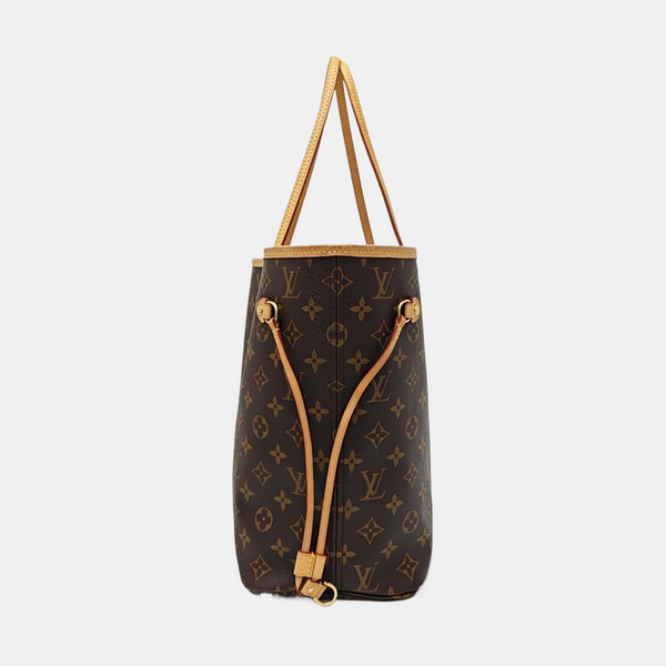 NEVERFULL MM Monogram Coated Canvas Brown