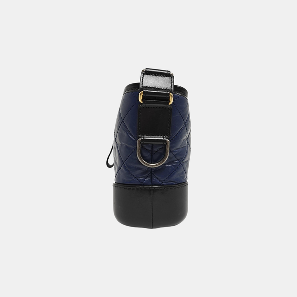 Authenticated pre-owned GABRIELLE Small Quilted Calfskin Blue - Crossbody Bag at Looply