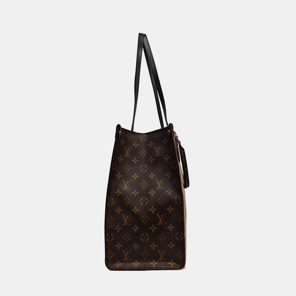 Authenticated pre-owned ONTHEGO GM Monogram Coated Canvas Brown - Tote Bag at Looply