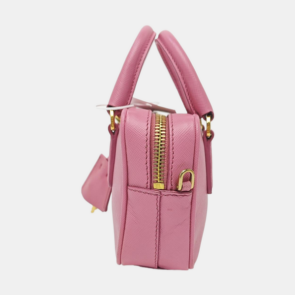 Saffiano Calfskin Shoulder Bag Pink