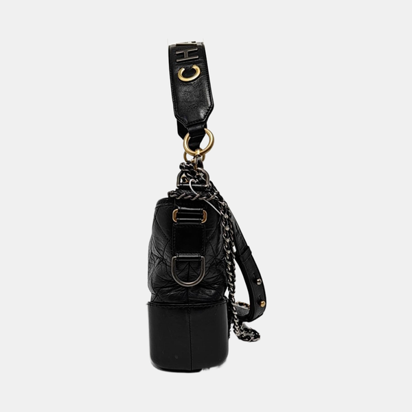GABRIELLE New Medium Quilted Vintage Calf Black