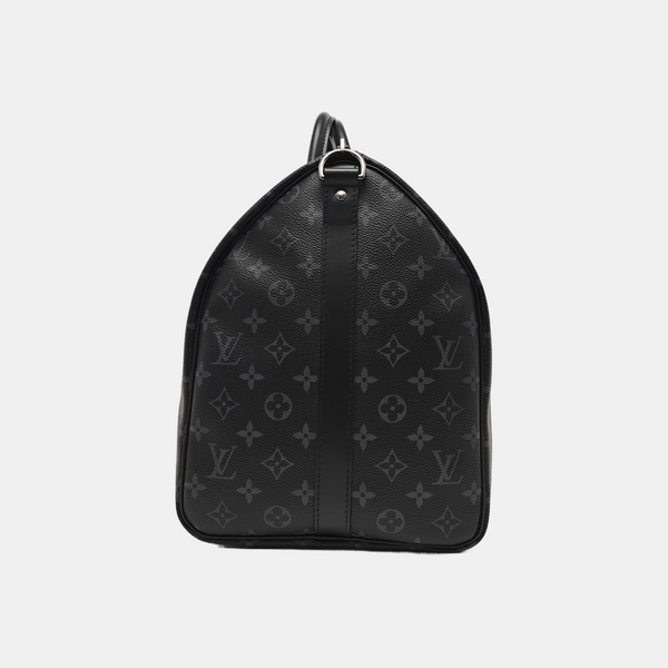 KEEPALL 50 Damier Graphite Coated Canvas Black