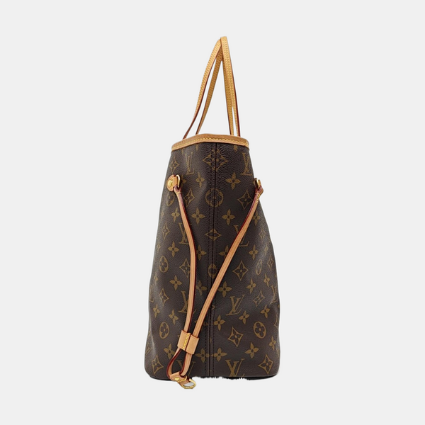 NEVERFULL MM Monogram Coated Canvas Brown
