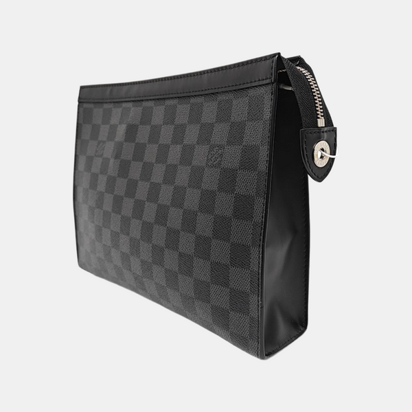 Pochette Voyag MM Damier Graphite Coated Canvas Gray