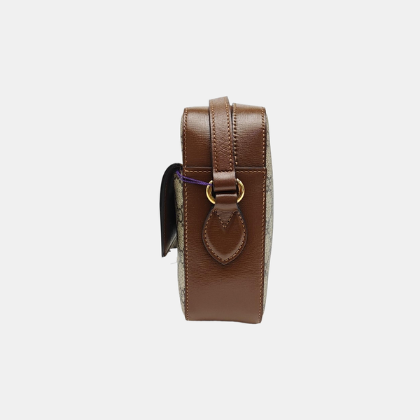 Horsebit 1955 Small Coated Canvas Beige