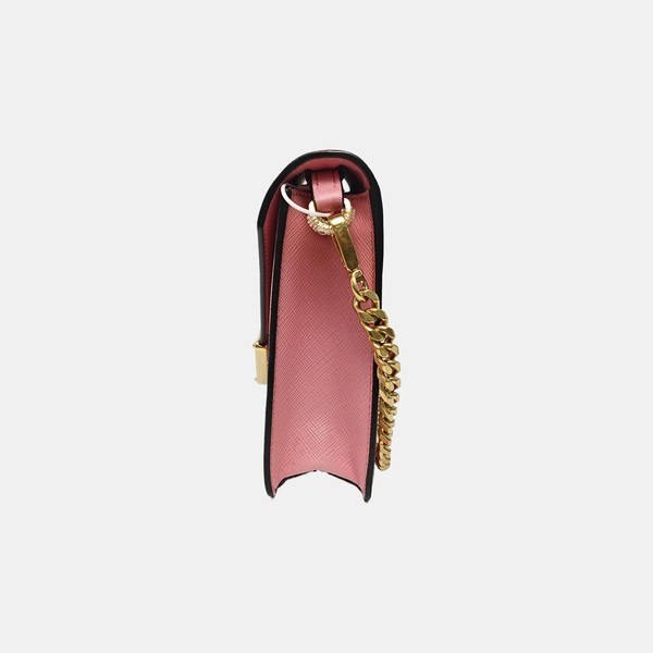 Saffiano Calfskin Shoulder Bag Pink