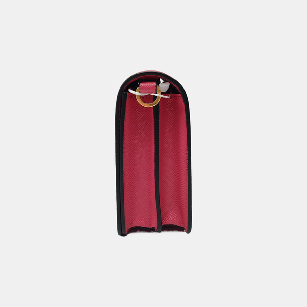 Saffiano Calfskin Shoulder Bag Red