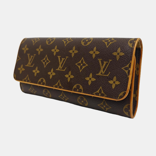 TWIN GM Monogram Coated Canvas Brown