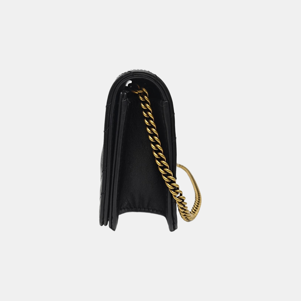 GG Marmont Super Mini Quilted Calfskin Black