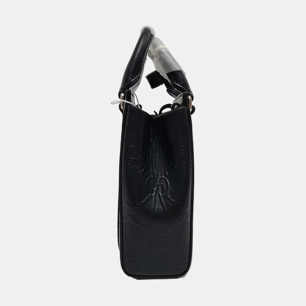 Monogram Calfskin Tote Bag Mini Black