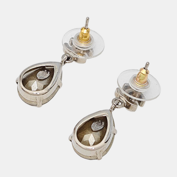 CC Logo Metal Silver Earrings
