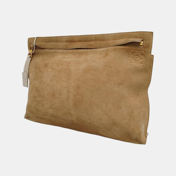 T Pouch Suede Beige