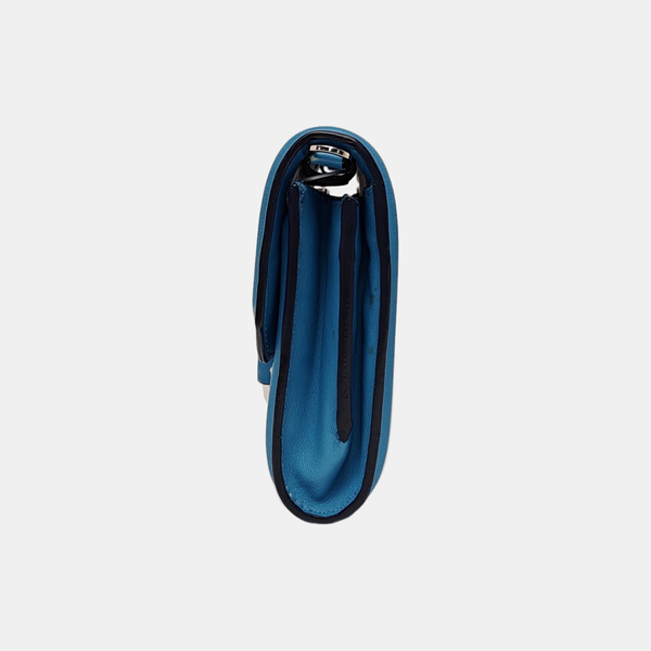 Calfskin Shoulder Bag Blue