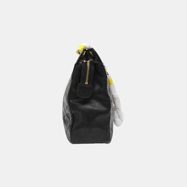 Quilted Calfskin Tote Bag Black