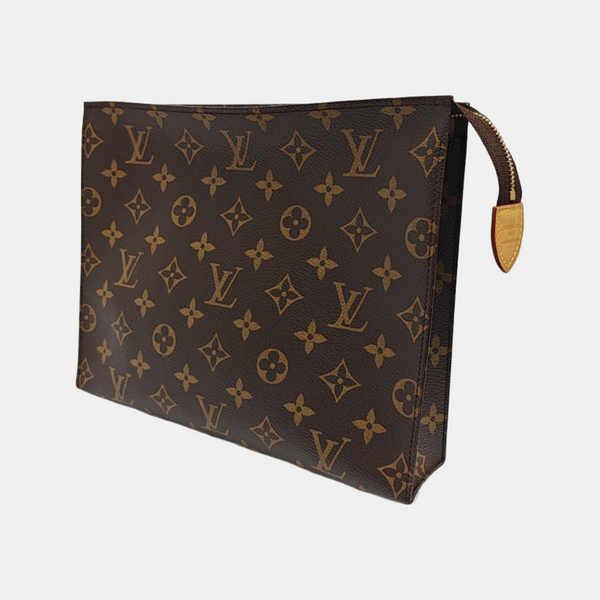 TOILET POCKET 26 Monogram Coated Canvas Brown