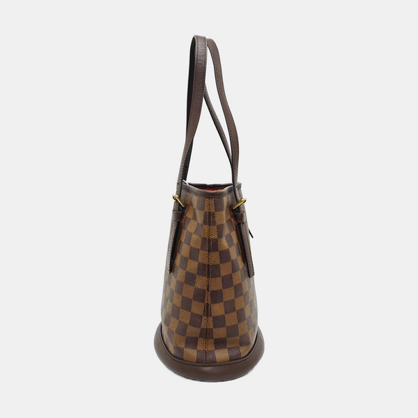 BUCKET PM Damier Ebene Coated Canvas Brown