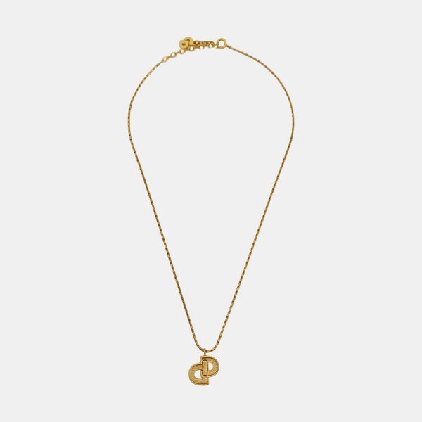Petit CD Metal Gold Necklace