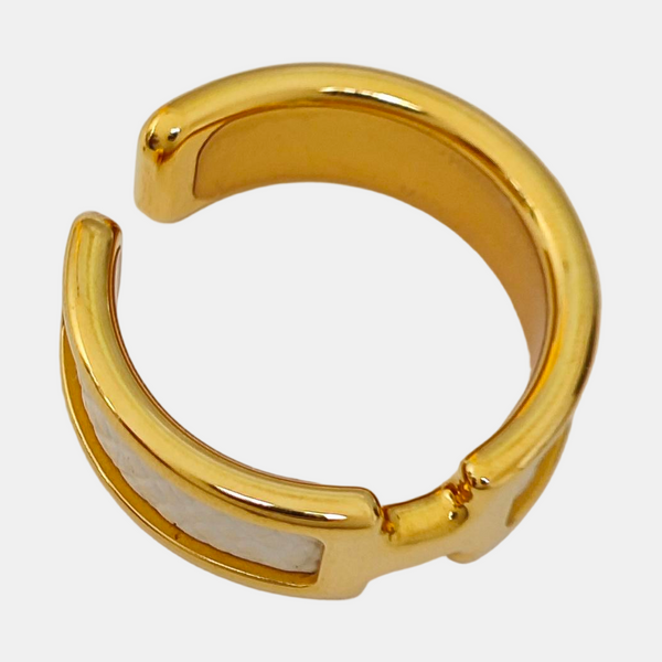 Olympe Calfskin White Clip On Earrings