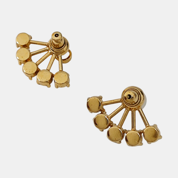 Petit CD Metal Gold Stud Earrings