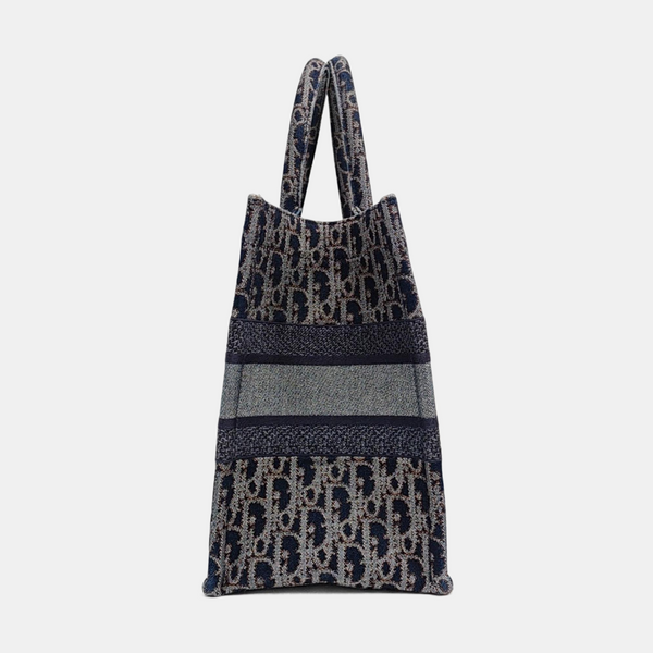 Book Tote Medium Oblique Denim Blue