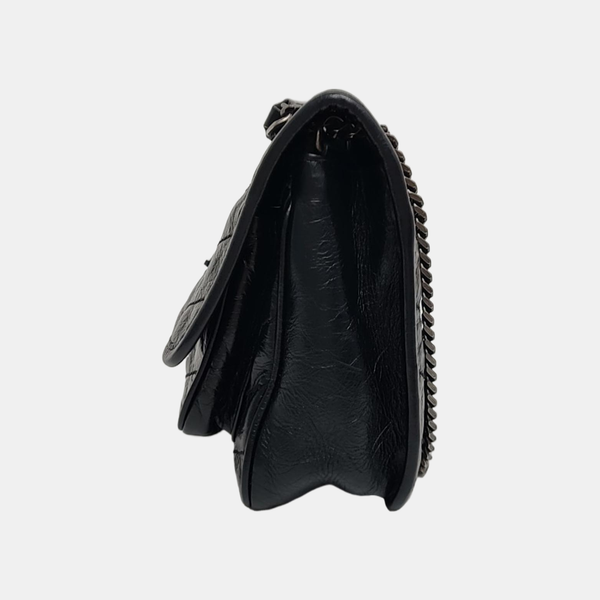 NIKI Small Chevron Calfskin Black