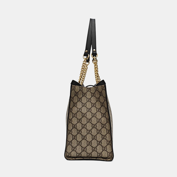 Padlock Medium Monogram Coated Canvas Beige