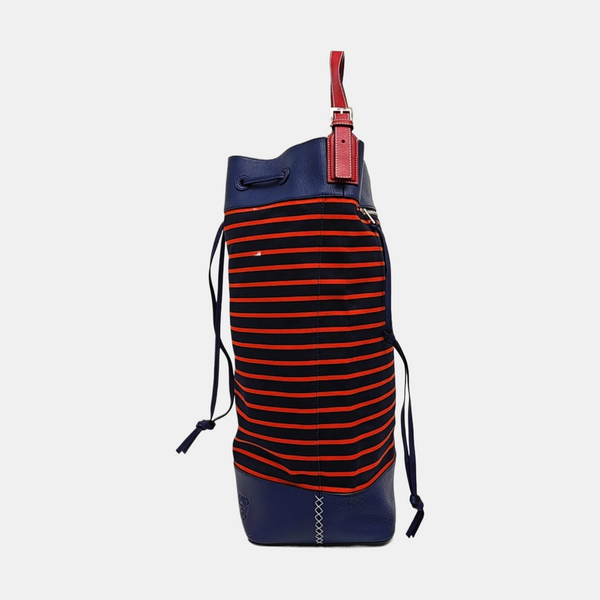 Canvas Top Handle Bag Blue