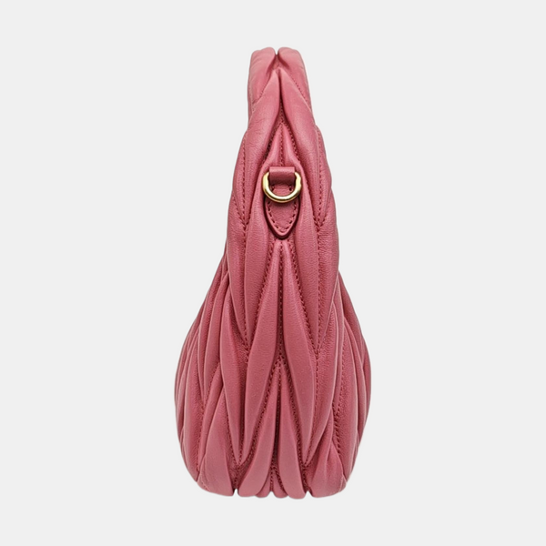 Wander Matelassé Small Quilted Lambskin Pink
