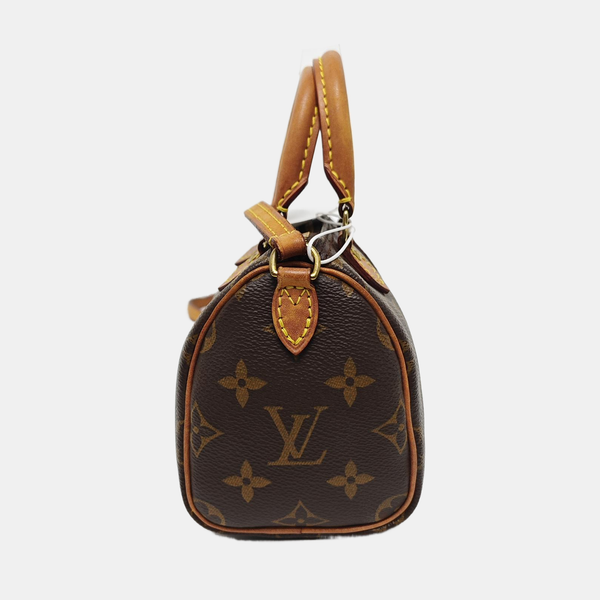 SPEEDY Nano Monogram Coated Canvas Brown