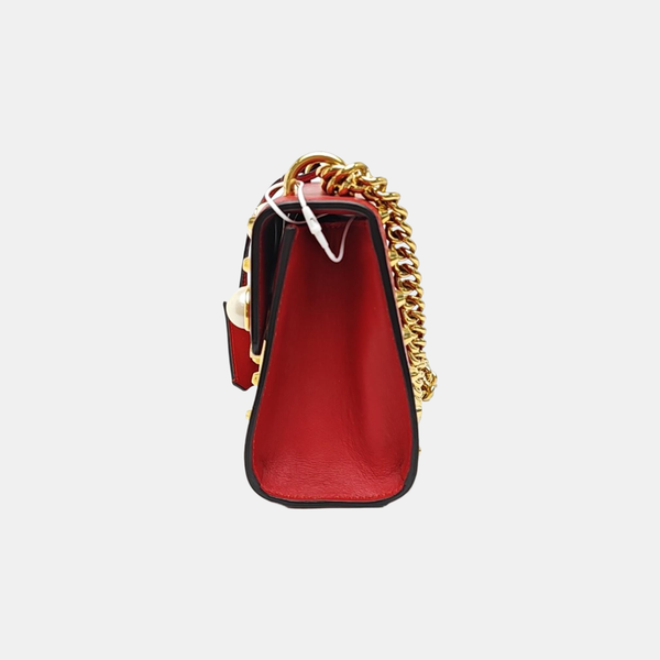 Padlock Small Calfskin Red