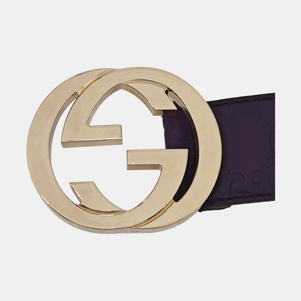 Leather Belt Purple
