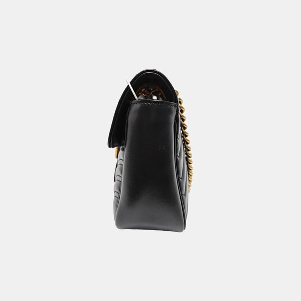 GG Marmont Small Quilted Calfskin Black
