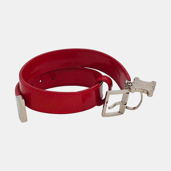 Leather Red Bangle
