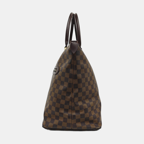 SALEYA Damier Ebene Coated Canvas Brown