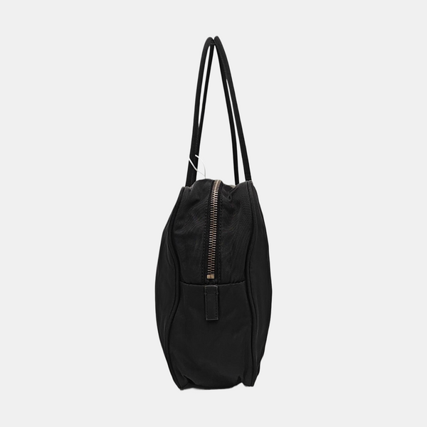 Nylon Top Handle Bag Black