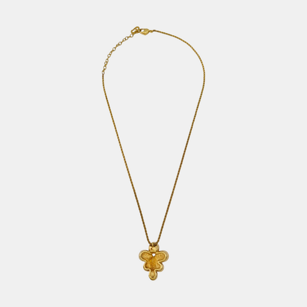 Twist Round Metal Gold Necklace