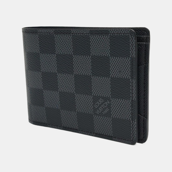 SLENDER Damier Graphite Coated Canvas Gray Wallet