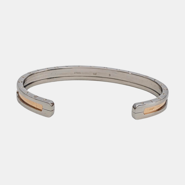 B.ZERO1 18k Rose Gold Silver Bangle