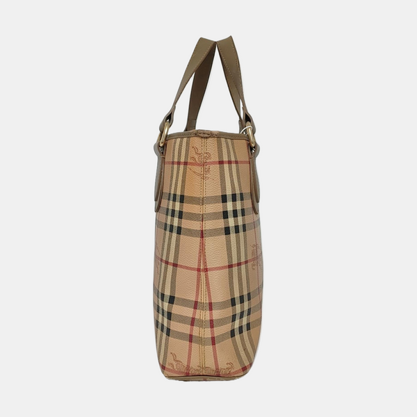 Coated Canvas Tote Bag Beige