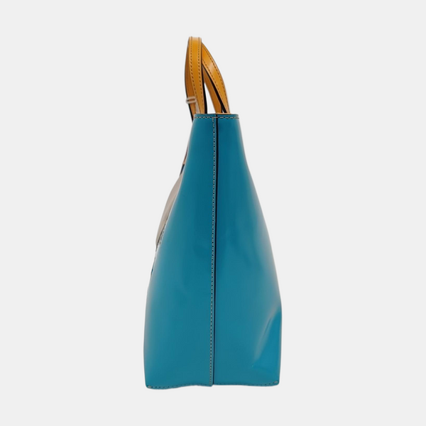 Calfskin Top Handle Bag Blue