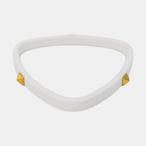 Synthetic Material White Bangle