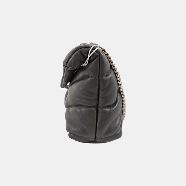 LOULOU Small Quilted Lambskin Gray