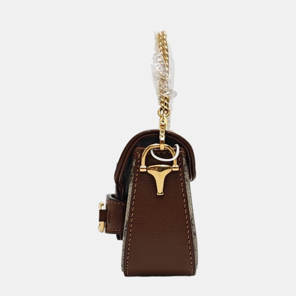 Lona recubierta Monogram Horsebit 1955 Beige