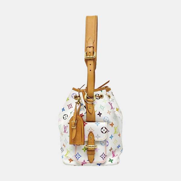 LV × TM NÉONOÉ MM Monogram Coated Canvas White