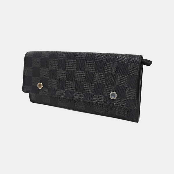 GRAPHITE LONG Damier Graphite Coated Canvas Gray Wallet