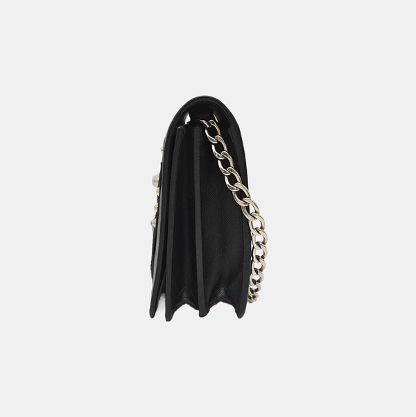 Saffiano Calfskin Shoulder Bag Black