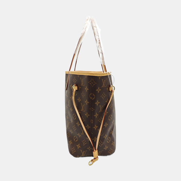 NEVERFULL MM Monogram Coated Canvas Brown
