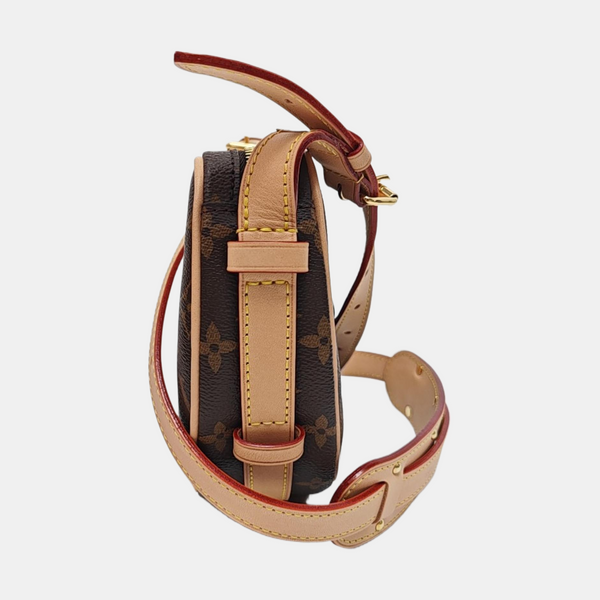 CROISSANT Monogram Coated Canvas Brown