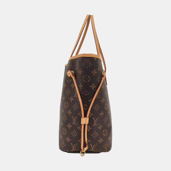 NEVERFULL MM Monogram Coated Canvas Brown